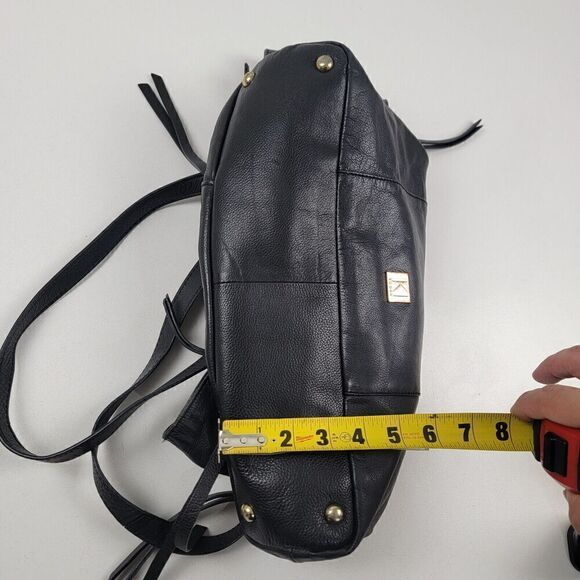 Kooba Black Leather Purse Tote Travel Daily Supply Comfort Shoulder Bag - Picture 6 of 16